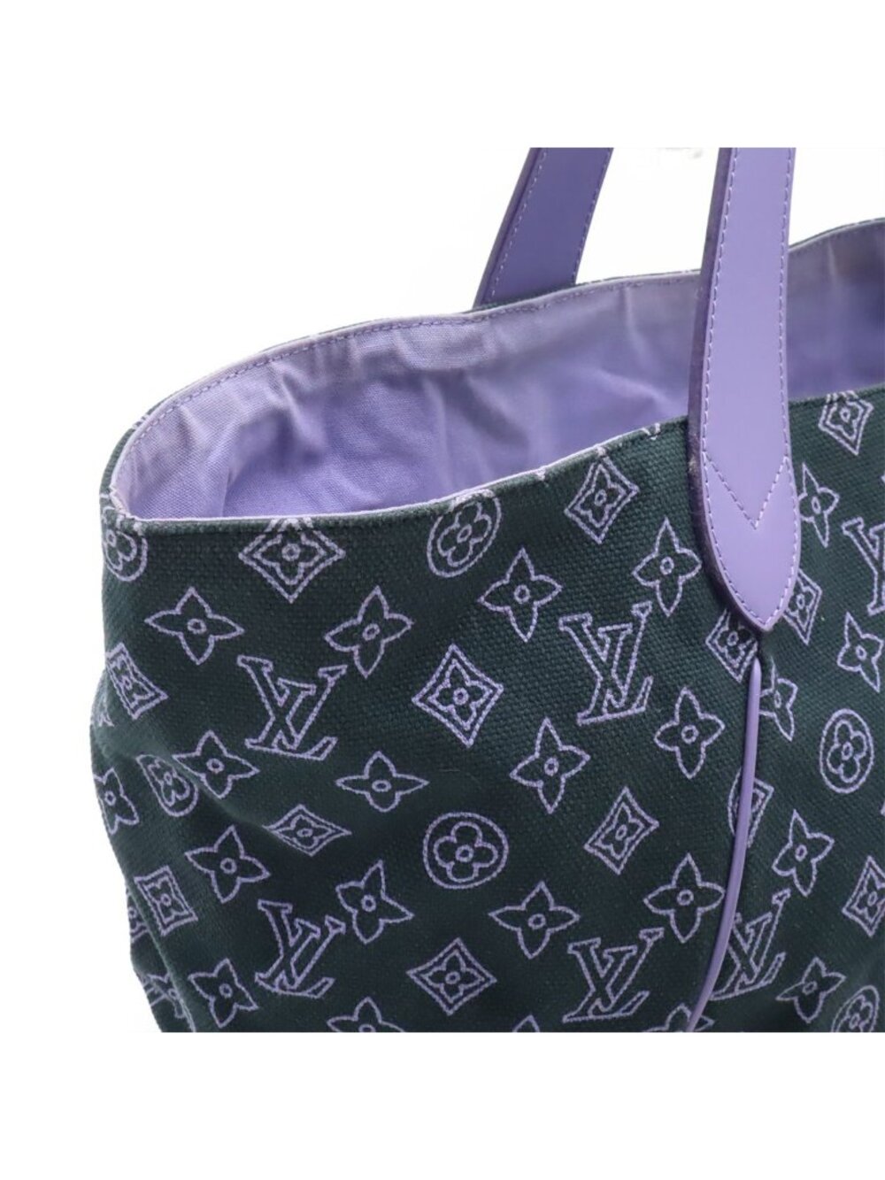 Louis Vuitton Monogram Beach Line Cabas Ipanema PM Tote Shoulder Bag Marine - Picture 5 of 9